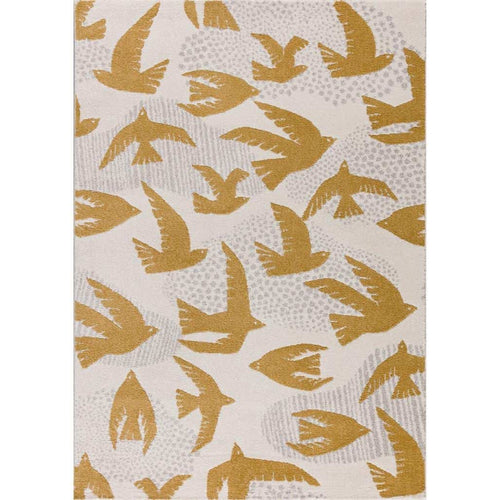 Tapete Pássaros Amarelos 120x170cm - Yellow Tipi