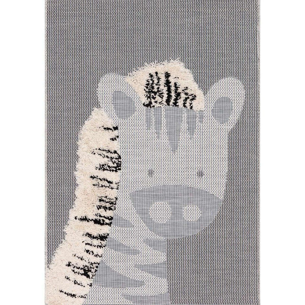Tapete Zebra 160x230cm, 160x230cm - cinzento - Yellow Tipi