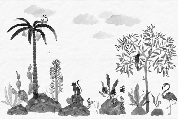 Mural Wilton – Grafite – amostra do padrão