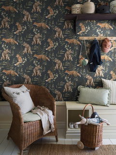 Floresta Selvagem Azul Boråstapeter para quarto infantil - KidsR