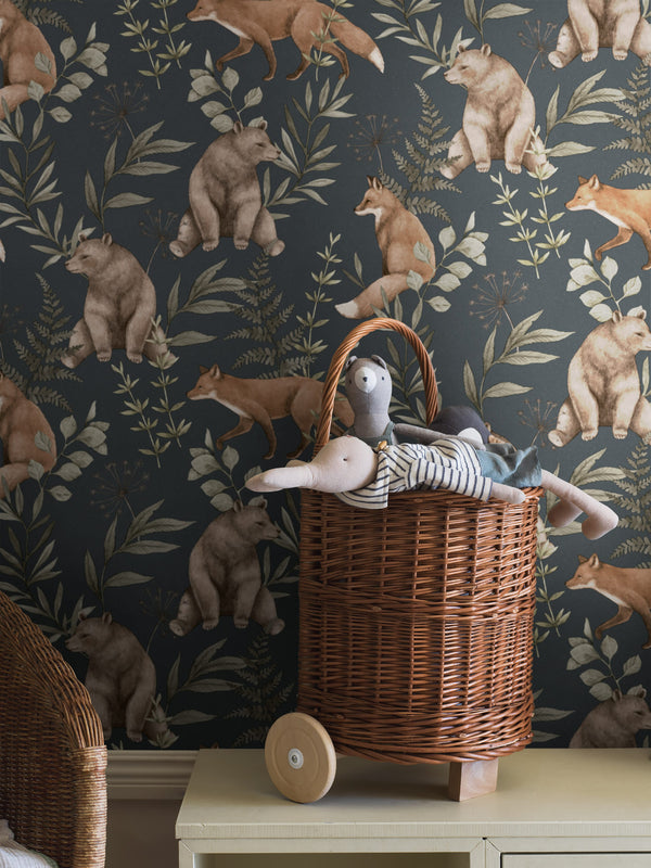 Floresta Selvagem - Azul – ambiente | Boråstapeter