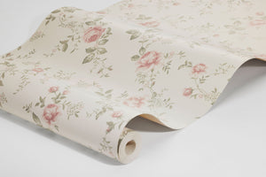 Jardim de Rosas - Branco – detalhe do papel de parede | Boråstapeter