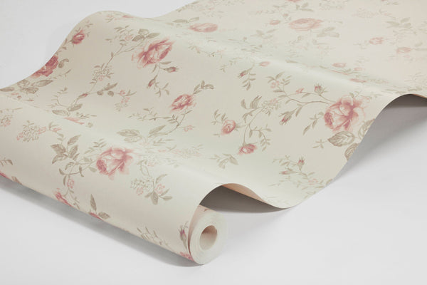 Jardim de Rosas - Bege – detalhe do papel de parede | Boråstapeter