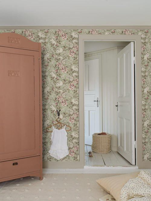 Floresta Mágica Verde Boråstapeter para quarto infantil - KidsR