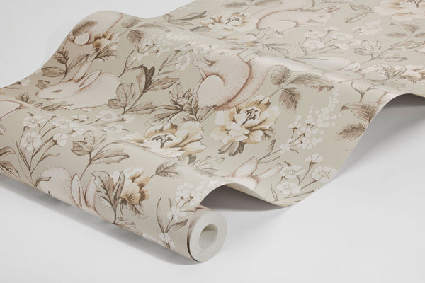 Floresta Mágica - Bege – detalhe do papel de parede | Boråstapeter
