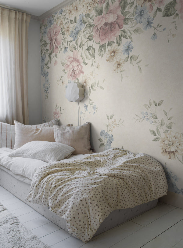 Mural Jardim de Flores - Multicolor – ambiente | Boråstapeter
