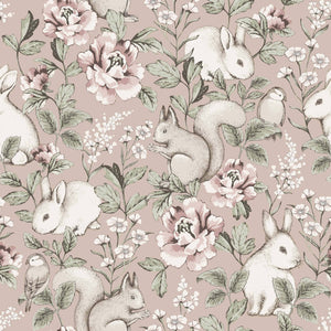 Floresta Mágica - Rosa – detalhe do padrão | Boråstapeter