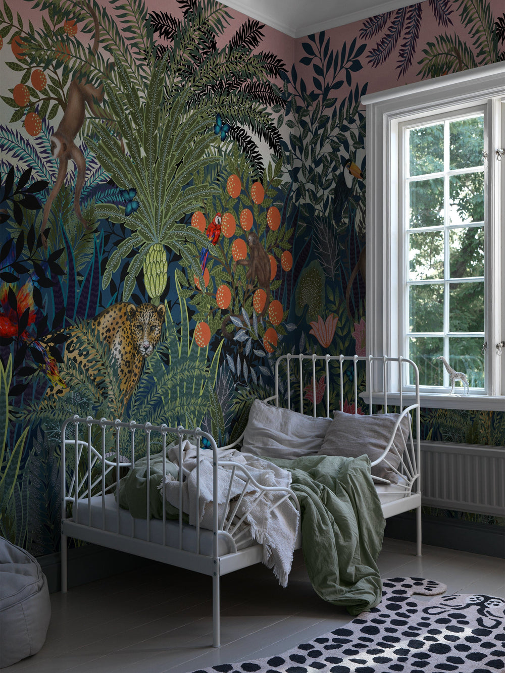 Mural infantil Animais da Selva Verde Boråstapeter - KidsR