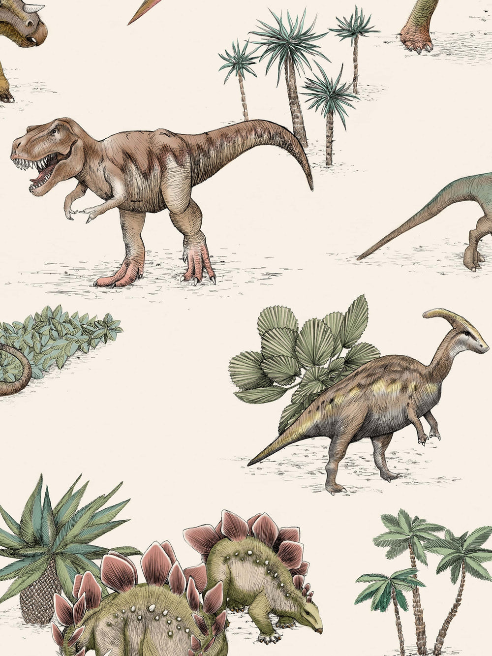 Mural infantil Dinossauros Multicolor Boråstapeter - KidsR