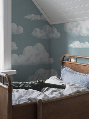 Mural infantil Nas Nuvens Azul Boråstapeter - KidsR
