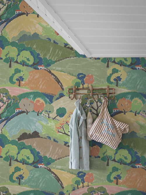 Mural infantil Colinas e Árvores Multicolor Boråstapeter - KidsR
