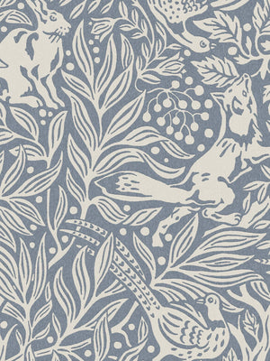 Sob o Sabugueiro Grand - Azul – detalhe do padrão | Boråstapeter