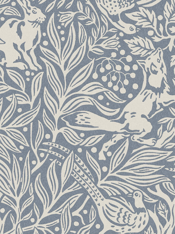 Sob o Sabugueiro Grand - Azul – detalhe do padrão | Boråstapeter