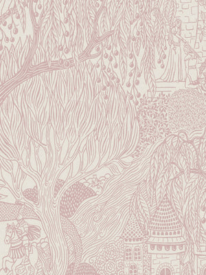 Reino do Salgueiro Grand - Rosa – detalhe do padrão | Boråstapeter