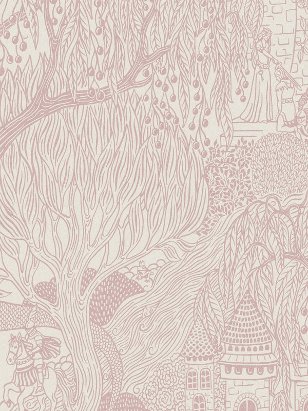 Reino do Salgueiro Grand - Rosa – detalhe do padrão | Boråstapeter