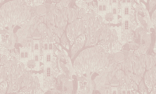 Reino do Salgueiro Grand - Rosa – padrão completo | Boråstapeter