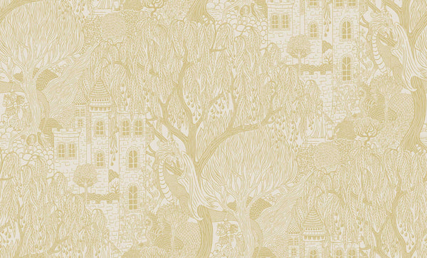 Reino do Salgueiro Grand - Amarelo – padrão completo | Boråstapeter