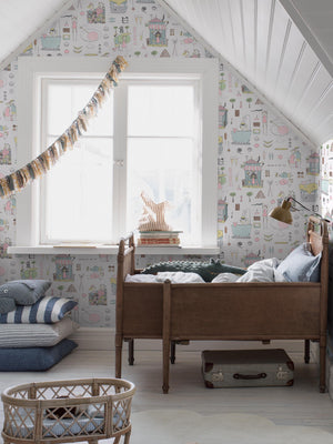 Stig Lindberg Krakel Spektakel - Multicolor – ambiente | Boråstapeter