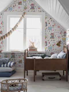 Mural infantil Stig Lindberg Krakel Spektakel Multicolor Boråstapeter - KidsR
