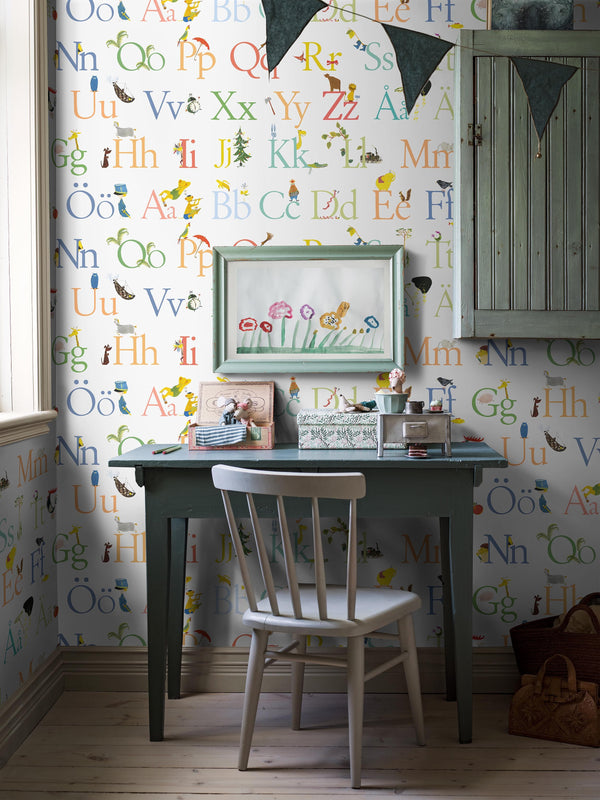Stig Lindberg ABC - Multicolor – ambiente | Boråstapeter