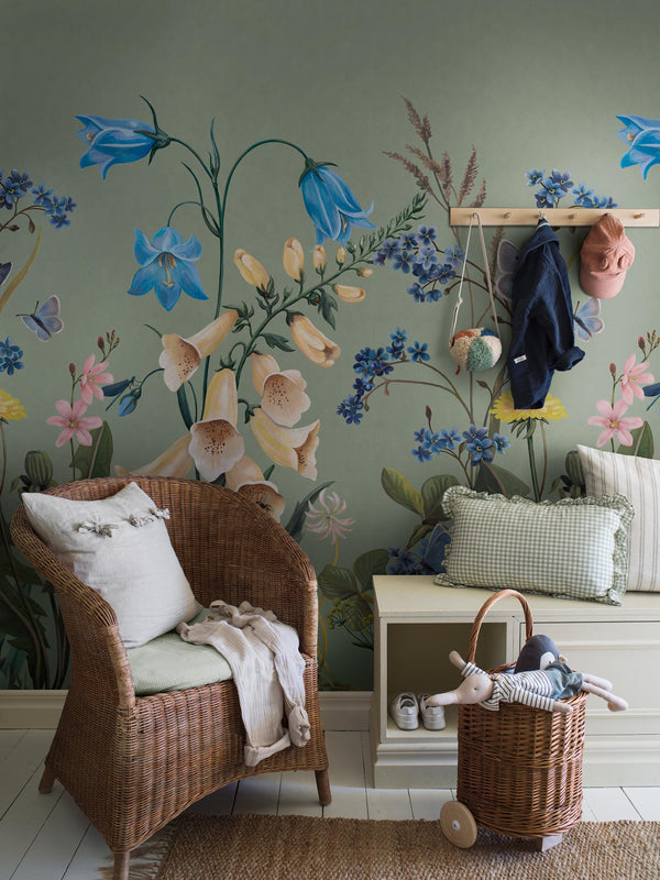 Bluebell Magic - Verde – ambiente | Boråstapeter