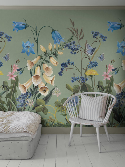 Mural infantil Bluebell Magic Verde Boråstapeter - KidsR