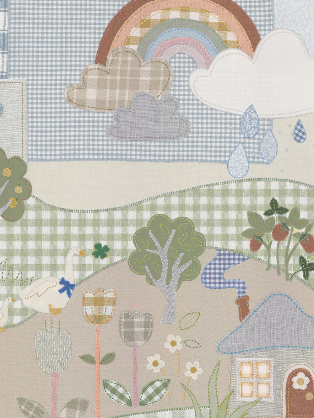 Mural infantil Patchwork Cottage Multicolor Boråstapeter - KidsR