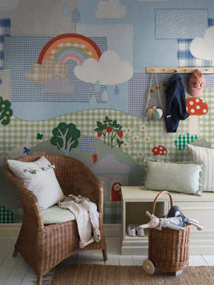 Patchwork Cottage - Multicolor / Azul – ambiente | Boråstapeter