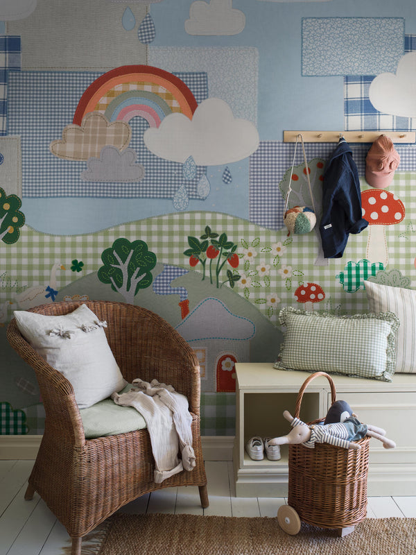 Patchwork Cottage - Multicolor / Azul – ambiente | Boråstapeter