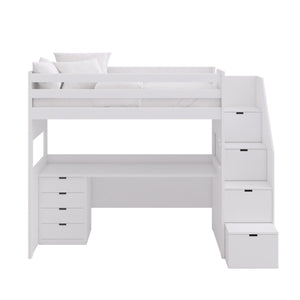 Cama Loft XL com Secretária e Escadas de Arrumação – Muba Design – imagem 3