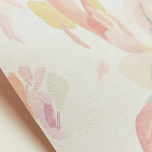 Papel de Parede Abstract Blooms — Pêssego Sian Zeng — detalhe do padrão