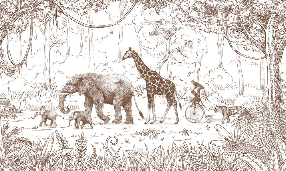 Mural Animal Parade | Kikki Belle – BW