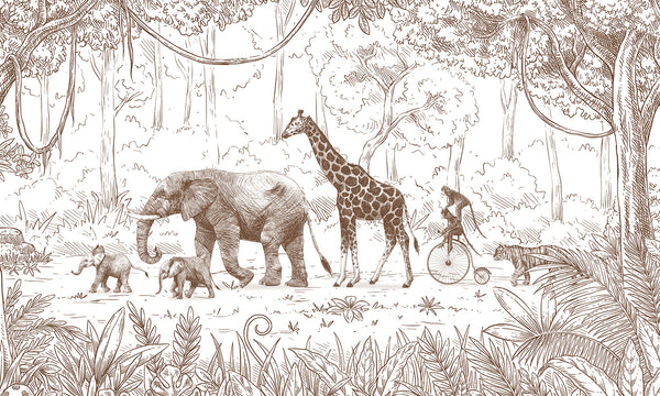 Mural Animal Parade | Kikki Belle – Brown