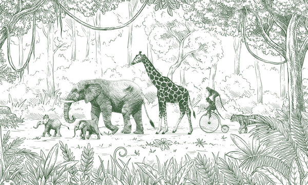 Mural Animal Parade | Kikki Belle – Green