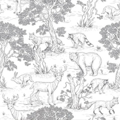 Papel de Parede Animais - Branco – Dekornik