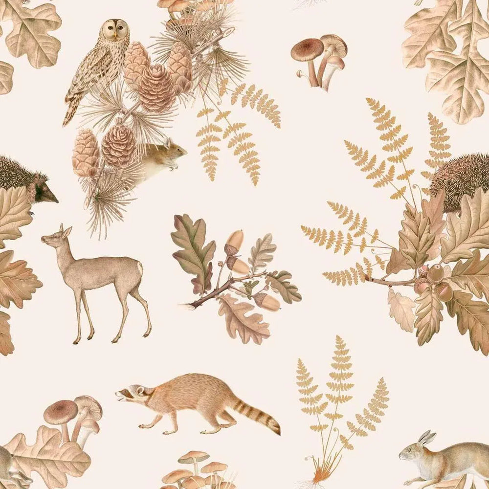 Papel de parede Autumn Forest with Animals – Dekornik