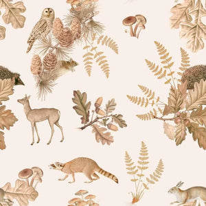 Papel de parede Autumn Forest with Animals – Dekornik