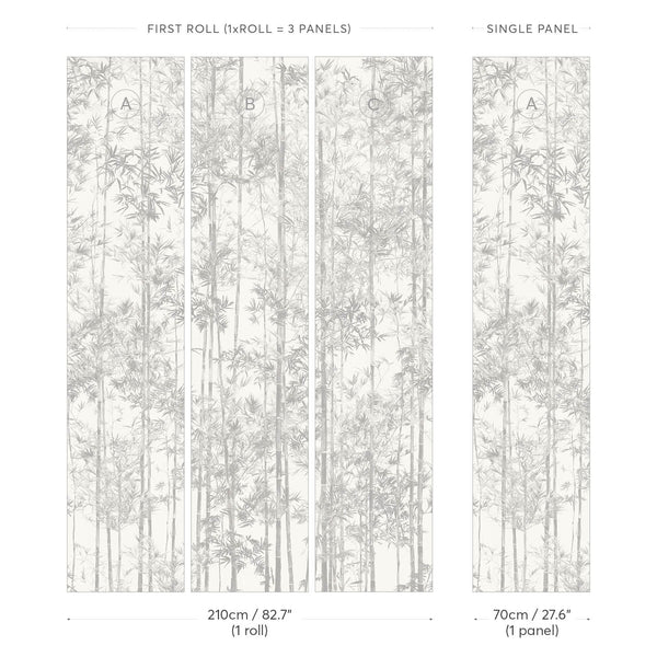 Mural Bamboo — Cinzento Sian Zeng