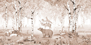 Mural Bear King | Kikki Belle – Brown - Panorama