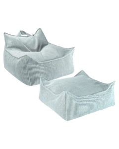 Conjunto Cadeira Beanbag + Ottoman Peppermint Green - imagem principal