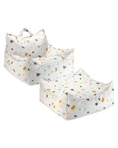 Conjunto Beanbag + Ottoman Terrazzo Marble - imagem principal