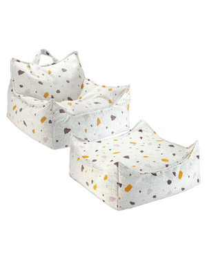 Conjunto Beanbag + Ottoman Terrazzo Marble - imagem principal
