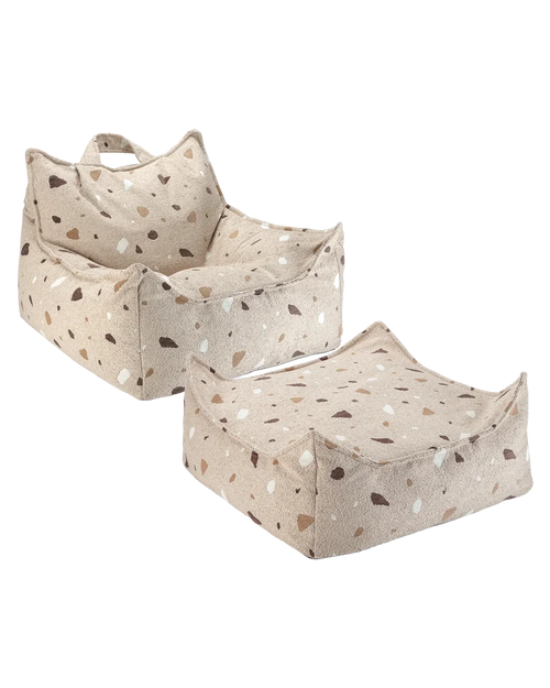 Conjunto Beanbag + Ottoman Terrazzo Sand - imagem principal