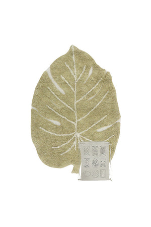 Tapete lavável Mini Monstera Oliva - Lorena Canals