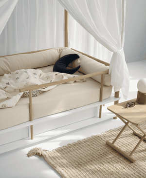 Cama de Dossel infantil Camp Branco/Madeira - 90x180 cm – Oliver Furniture – imagem 5