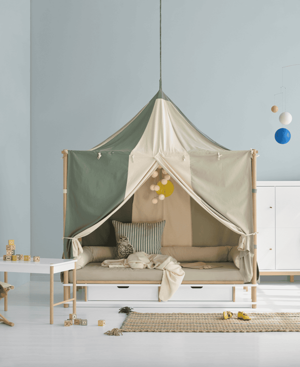 Cama de Dossel infantil Camp Branco/Madeira - 90x180 cm – Oliver Furniture – imagem 8
