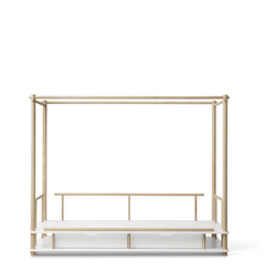 Cama de Dossel infantil Camp Branco/Madeira - 90x180 cm – Oliver Furniture
