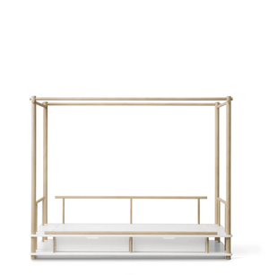 Cama de Dossel infantil Camp Branco/Madeira - 90x180 cm – Oliver Furniture
