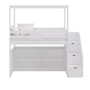 Beliche Loft com Dossel, Estante e Escadas de Arrumação – Muba Design – imagem 2