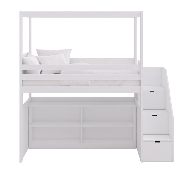 Beliche Loft com Dossel, Estante e Escadas de Arrumação – Muba Design – imagem 2